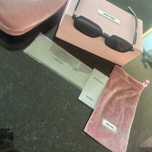 MIU MIU Black Grey Women Sunglasses - 11ZS 16K5S0 (51mm)